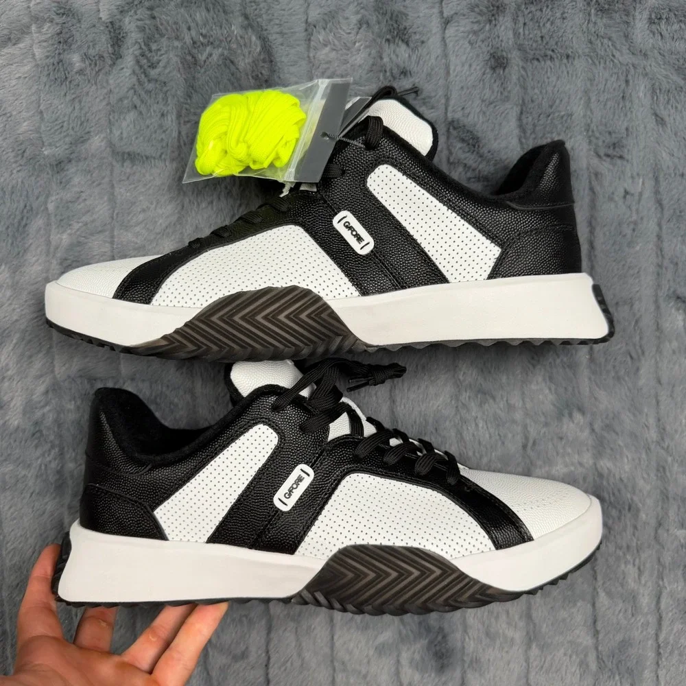 G/FORE G.112 Golf Shoes Mens 13 Black White Leather Spikeless GML000001
